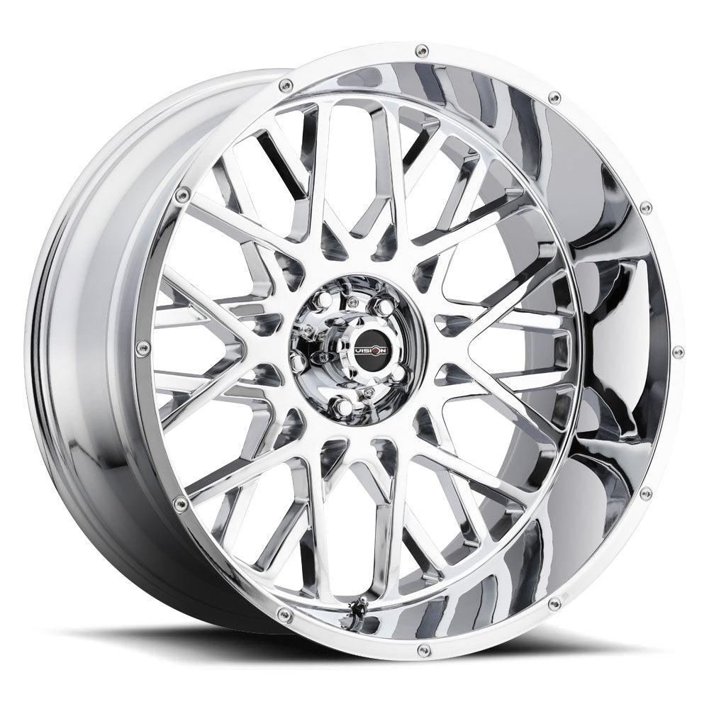 Vision 412 Rocker Chrome 22X10 8x6.5 8x165.1 ET-19 Wheel/Rim - 0