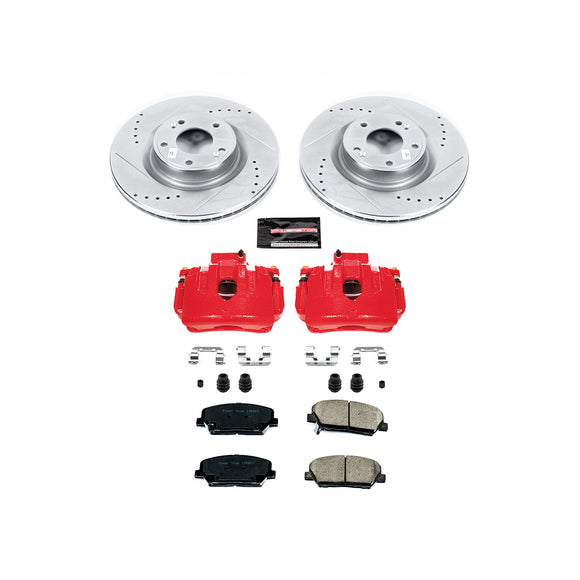 PowerStop Z23 Daily Driver Carbon-Fiber Ceramic Pads Drilled & Slotted Rotor & C