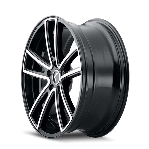 17x8 Kraze KR190 Lusso Gloss Black Machined 5x108 5x4.25 ET38 Wheel Rim