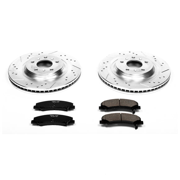 PowerStop Z23 Daily Driver Carbon-Fiber Ceramic Brake Pad and Drilled & Slotted
