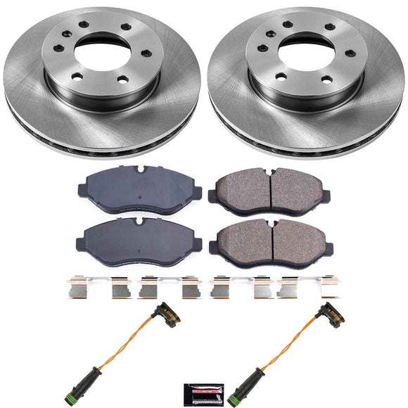 PowerStop OE Stock Replacement Low-Dust Ceramic Brake Pad and Rotor Kit