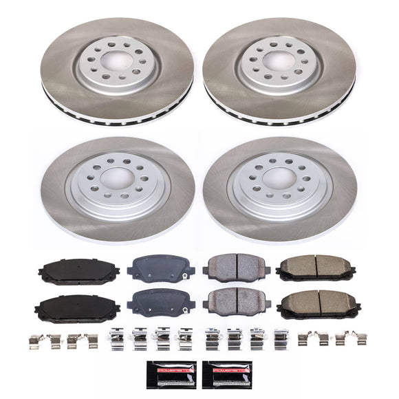 PowerStop Semi-Coated Rotor and Low-Dust Ceramic Brake Pad Kit