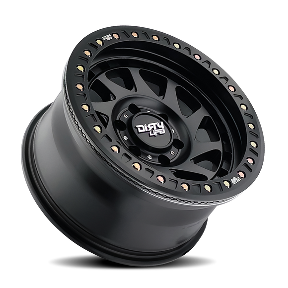17x9 Dirty Life Enigma Race Matte Black 8x170 ET-12 CB125.2 Wheel Rim