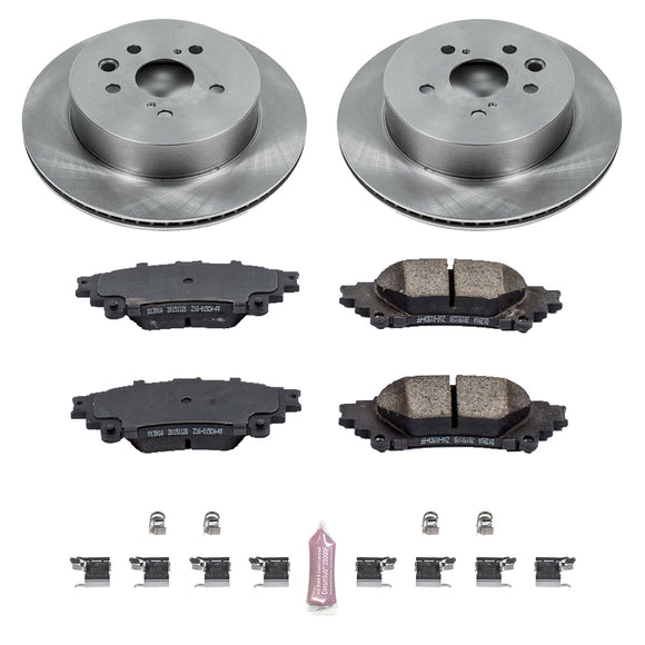 PowerStop OE Stock Replacement Low-Dust Ceramic Brake Pad and Rotor Kit