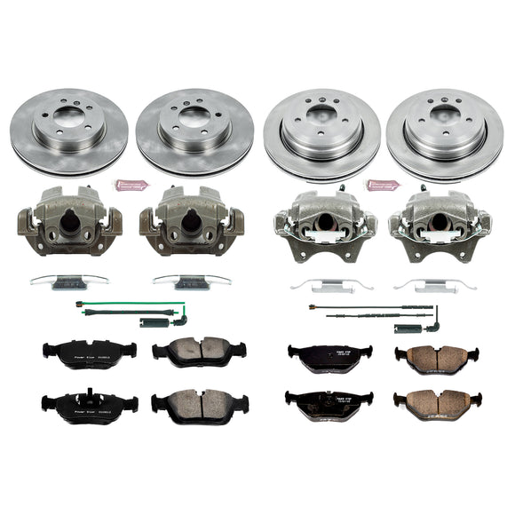 PowerStop OE Stock Replacement Low-Dust Ceramic Brake Pad, Rotor and Caliper Kit