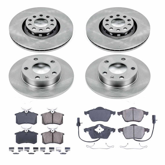 PowerStop OE Stock Replacement Low-Dust Ceramic Brake Pad and Rotor Kit