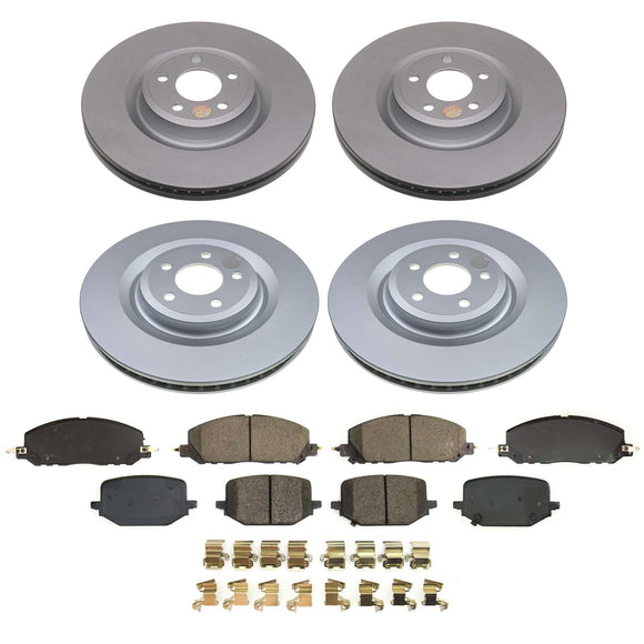 PowerStop Genuine Geomet Coated Rotor and Low-Dust Ceramic Brake Pad Kit