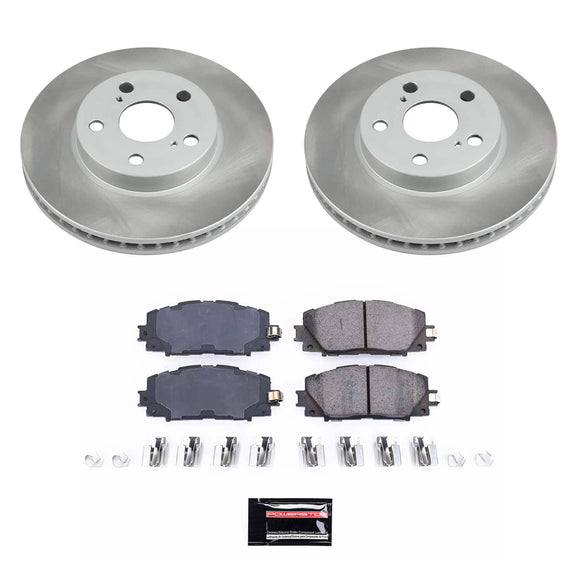 PowerStop Semi-Coated Rotor and Low-Dust Ceramic Brake Pad Kit