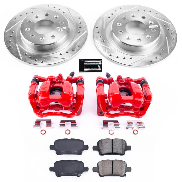 PowerStop Z23 Daily Driver Carbon-Fiber Ceramic Pads Drilled & Slotted Rotor & C