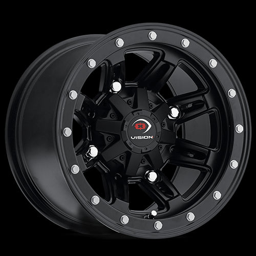 14x8 Vision 550 Five Fifty Matte Black 4x110 ET-10.2 Wheel Rim