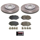 PowerStop Semi-Coated Rotor and Low-Dust Ceramic Brake Pad Kit