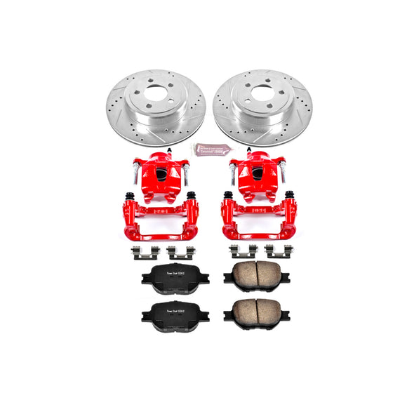 PowerStop Z23 Daily Driver Carbon-Fiber Ceramic Pads Drilled & Slotted Rotor & C