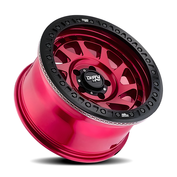 17x9 Dirty Life 9313 Enigma Race Crimson Candy Red 5x127 5x5 ET-12 Wheel