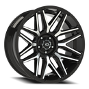 22X10 Vision 305 Rekluse Gloss Black Machined Face Wheel 5x127 5x5 ET-19 CB78.1