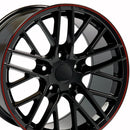 18" Replica Wheel CV08A Fits Chevrolet Corvette - C6 ZR1 Rim 18x10.5 Redline