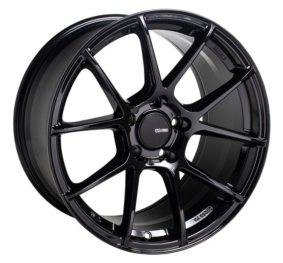 18X8 ENKEI TS-V BLACK GLOSS WHEEL/RIM  ET45 522-880-6545BK 5X114.3