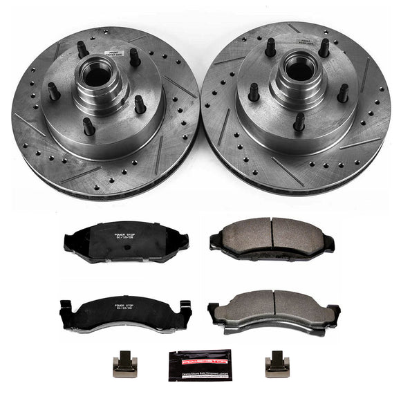 PowerStop Z23 Daily Driver Carbon-Fiber Ceramic Brake Pad and Drilled & Slotted