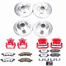 PowerStop Z26 Street Performance Ceramic Brake Pad, Drilled Slotted Rotor, and C