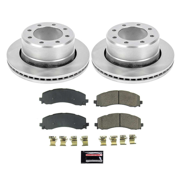 PowerStop OE Stock Replacement Low-Dust Ceramic Brake Pad and Rotor Kit