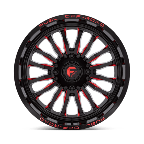 20X7 Fuel UTV D822 ARC UTV Gloss Black Milled Red 4X156 ET13 Wheel Rim