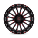 20X7 Fuel UTV D822 ARC UTV Gloss Black Milled Red 4X156 ET13 Wheel Rim