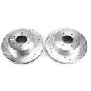 PowerStop Evolution Drilled Slotted Rotors Pair Front For Nissan TITAN XD