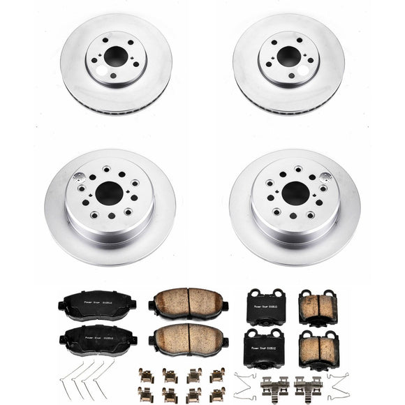 PowerStop Genuine Geomet Coated Rotor and Low-Dust Ceramic Brake Pad Kit
