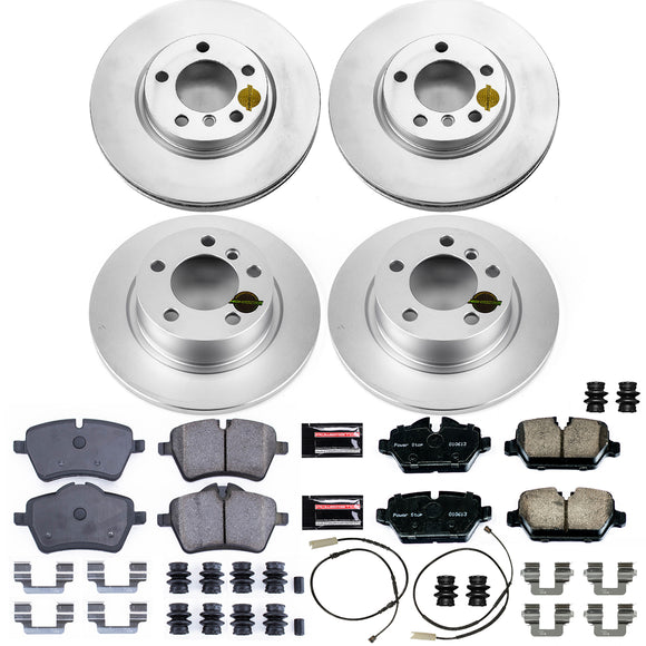 PowerStop Genuine Geomet Coated Rotor and Carbon-Fiber Ceramic Brake Pad Kit