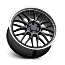 17x8 Petrol P4C Gloss Black With Machined Lip 5x114.3 ET40 CB76.1 Wheel Rim