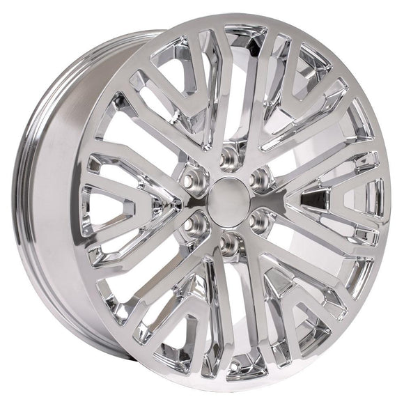 22" Replica Wheel CV37 Fits GMC Sierra Rim 22x9 Chrome Wheel