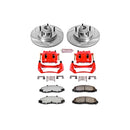 PowerStop Z36 Truck and SUV Ceramic Brake Pad, Drilled & Slotted Rotor, and Cali