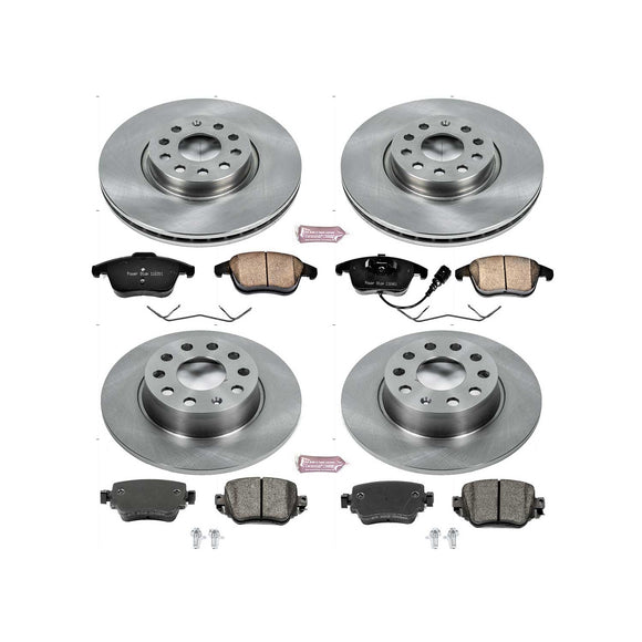 PowerStop OE Stock Replacement Low-Dust Ceramic Brake Pad and Rotor Kit