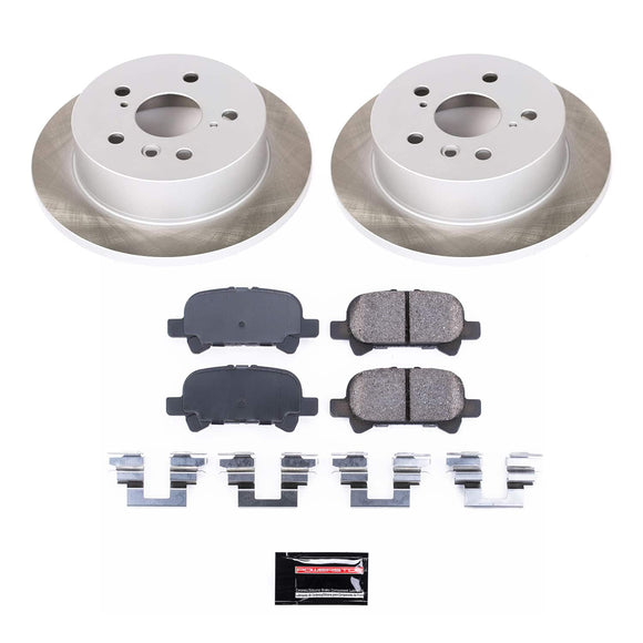 PowerStop Semi-Coated Rotor and Low-Dust Ceramic Brake Pad Kit