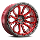 18x9 Vision 405 Korupt Red Wheel 6x120 ET12 CB67.1