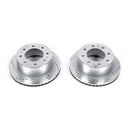 PowerStop Evolution Drilled Slotted Rotors Pair Rear For GMC Sierra 3500 HD