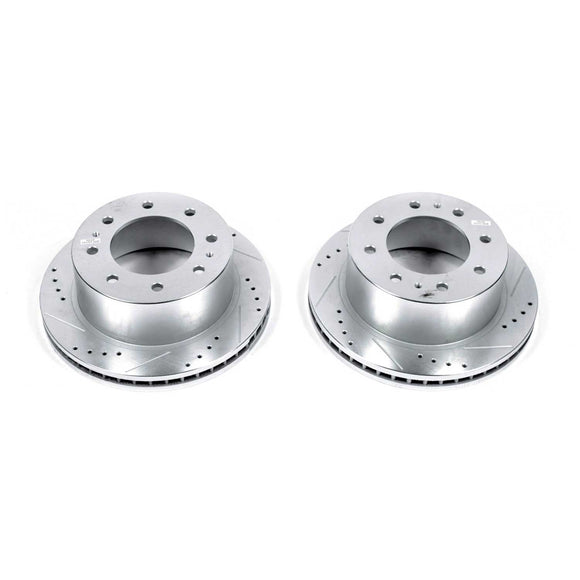 PowerStop Evolution Drilled Slotted Rotors Pair Rear For GMC Sierra 3500 HD