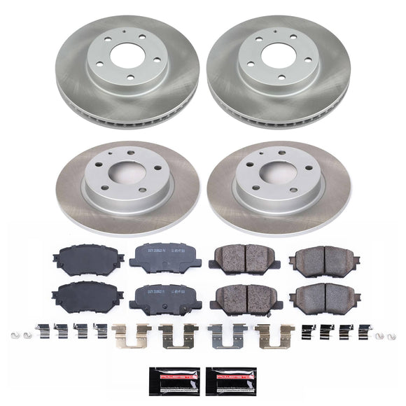 PowerStop Semi-Coated Rotor and Low-Dust Ceramic Brake Pad Kit