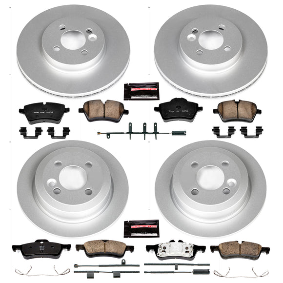 PowerStop Genuine Geomet Coated Rotor and Carbon-Fiber Ceramic Brake Pad Kit