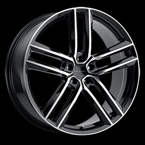 18x8.5 Vision 475V Clutch Gloss Black Machined Face 5x112 ET38 Wheel Rim