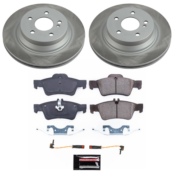 PowerStop Semi-Coated Rotor and Low-Dust Ceramic Brake Pad Kit