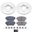 PowerStop Genuine Geomet Coated Rotor and Low-Dust Ceramic Brake Pad Kit