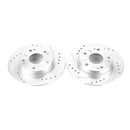 PowerStop Evolution Drilled Slotted Rotors Pair Rear For Honda Civic