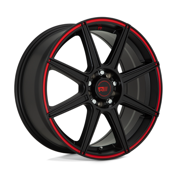 18X8 Motegi MR142 CS8 S-BLK RED 5X114.3/5X120 ET45 wheel/rim