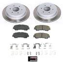 PowerStop Semi-Coated Rotor and Low-Dust Ceramic Brake Pad Kit