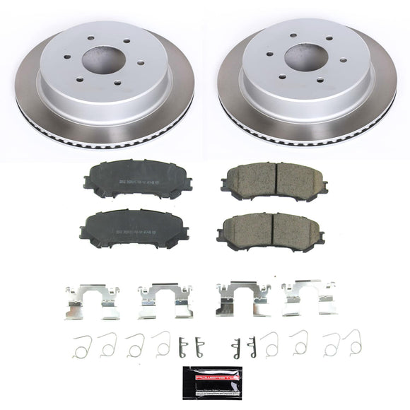 PowerStop Semi-Coated Rotor and Low-Dust Ceramic Brake Pad Kit