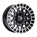 17x8.5 Vision 349 Savage Gloss Blk Machined 5x5 (5x127) ET-24 wheel/rim