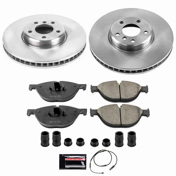 PowerStop OE Stock Replacement Low-Dust Ceramic Brake Pad and Rotor Kit