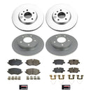 PowerStop Genuine Geomet Coated Rotor and Low-Dust Ceramic Brake Pad Kit