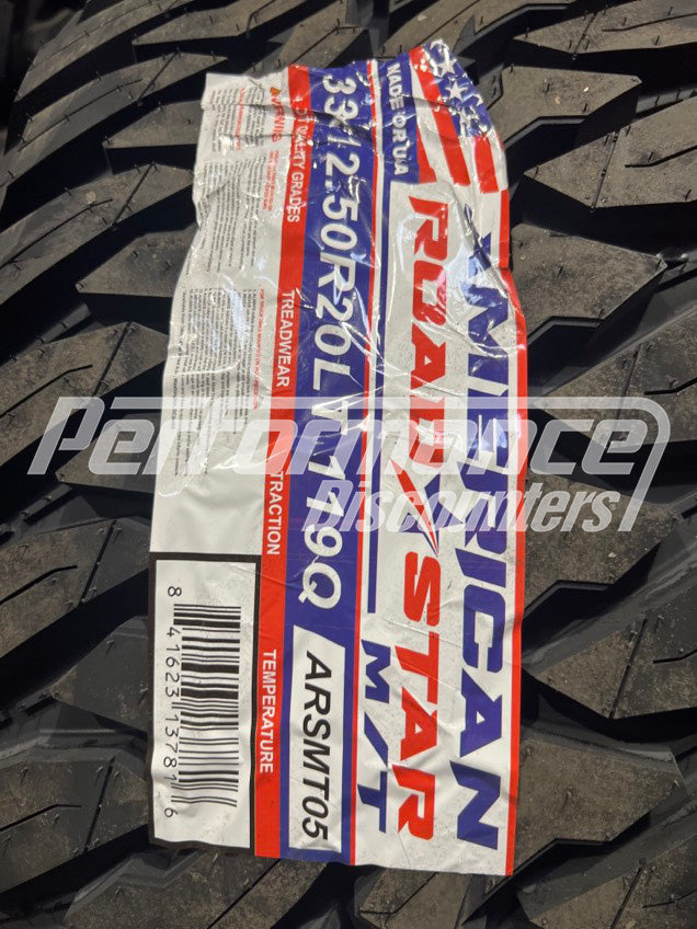 American Roadstar M/T Tire(s) 33X12.50R20 119Q LRF 33 12.50 20 3312.5020