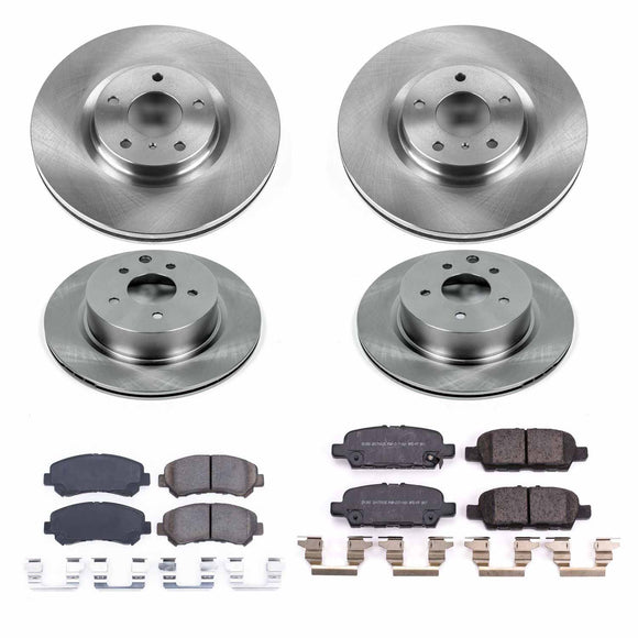 PowerStop OE Stock Replacement Low-Dust Ceramic Brake Pad and Rotor Kit
